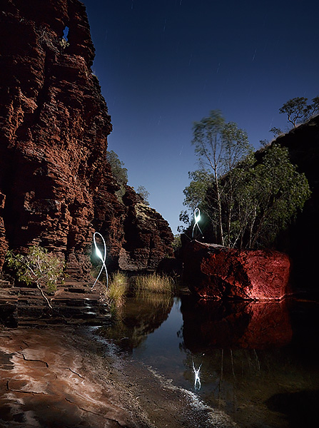 Lightmark No.92, Kalamina Gorge, Karijini National Park, Australia, Light Painting, Night Photography.